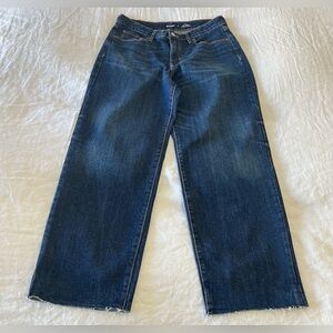 Old Navy | Women’s 12 | High-Rise OG. Loose Jeans Secret-Smooth Pockets Raw Hem